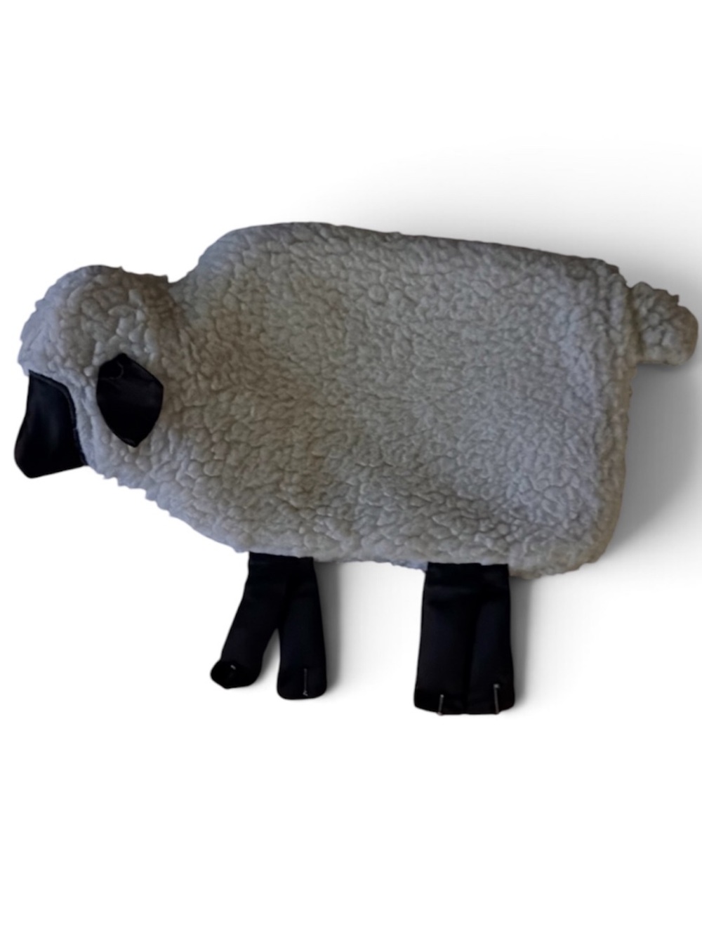 Sheep Sherpa Hot Water Bottle Cover with Black Accents